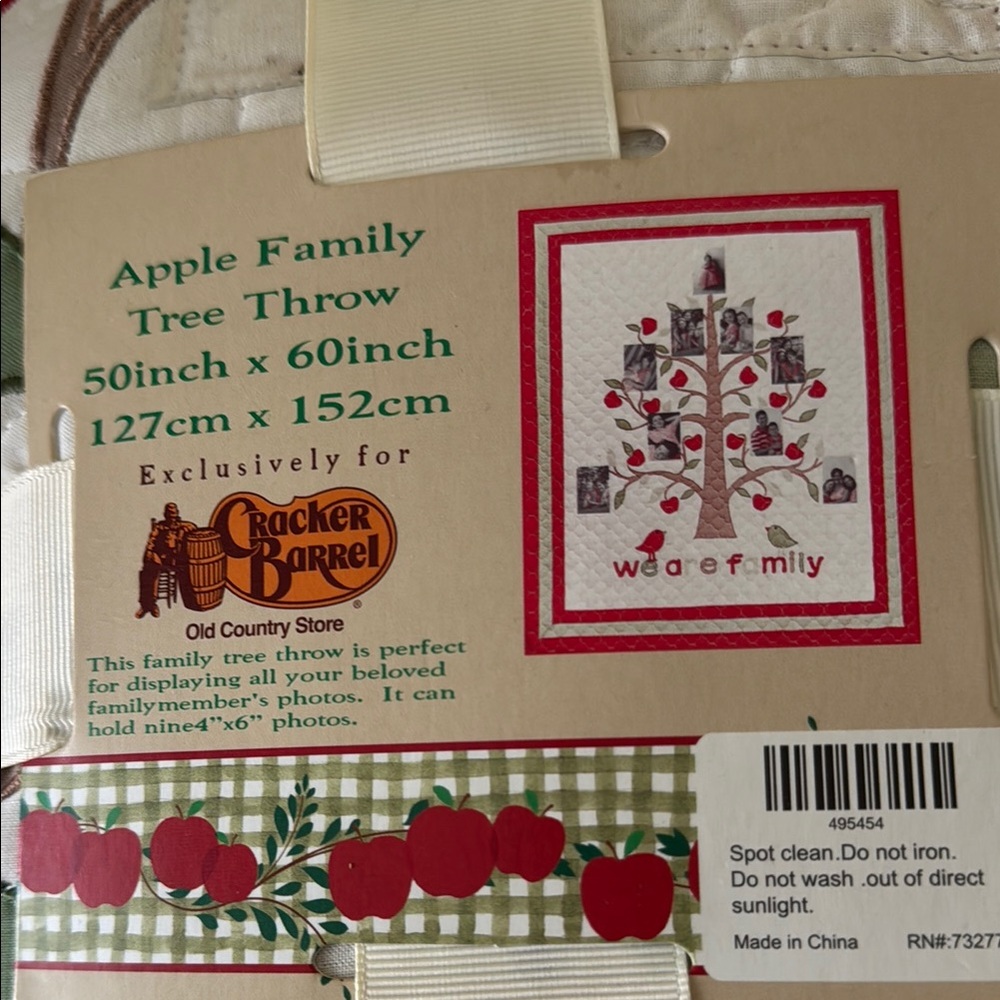 Cracker Barrel Apple Family Tree Throw